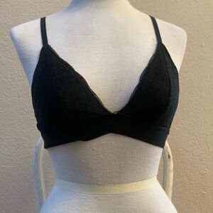 PINK black lace bra